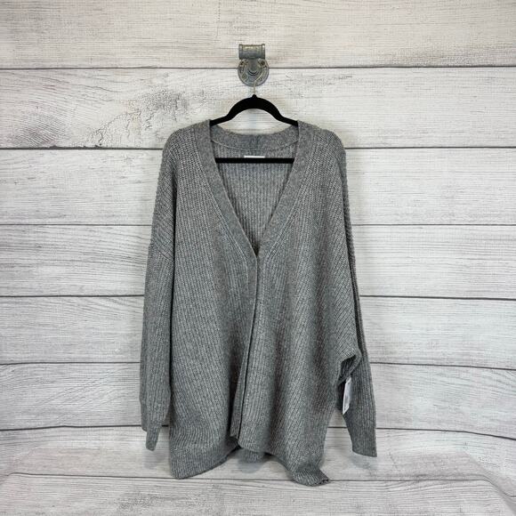 Sonoma Plus Size Gray Knit Oversized Button Up Chunky Cardigan Size 3X - Picture 1 of 8